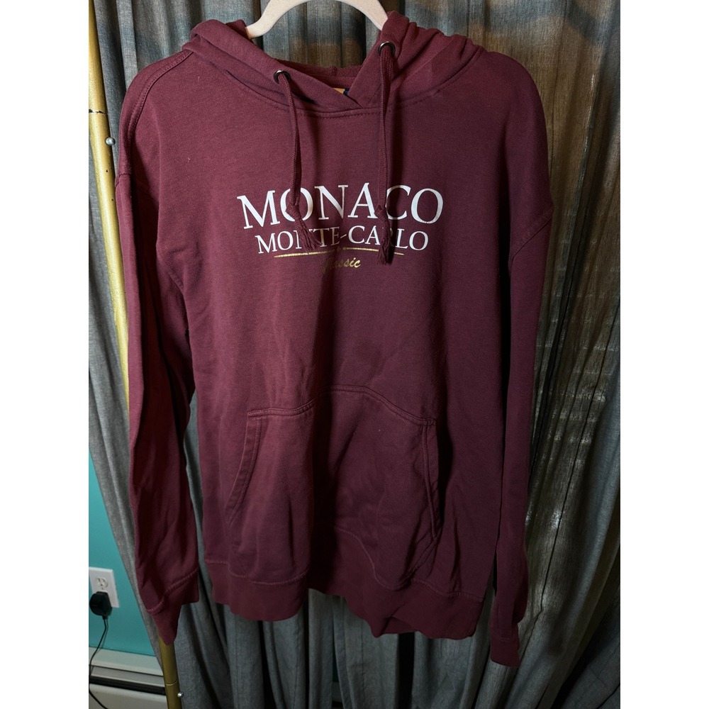 Clique Monaco Monte-Carlo Classic Hoodie Burgundy Pullover Sweatshirt C345716